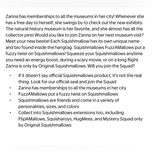 NEW Squishmallows FuzzAMallows Original 5 inch Zarina the Yellow Banana Plush - Picture 2 of 3